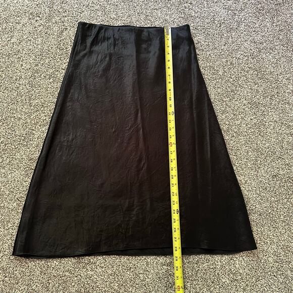 Babaton black satin a-line midi skirt size 10 - Picture 7 of 8